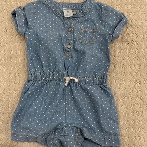 Girl’s denim shorts jumpsuit